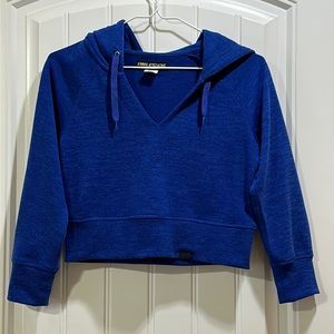 Blue cropped hoodie